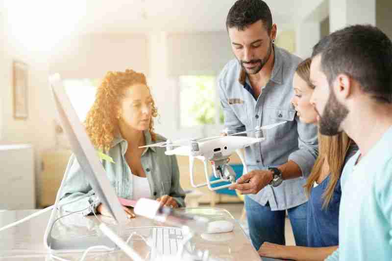 people learning about drones